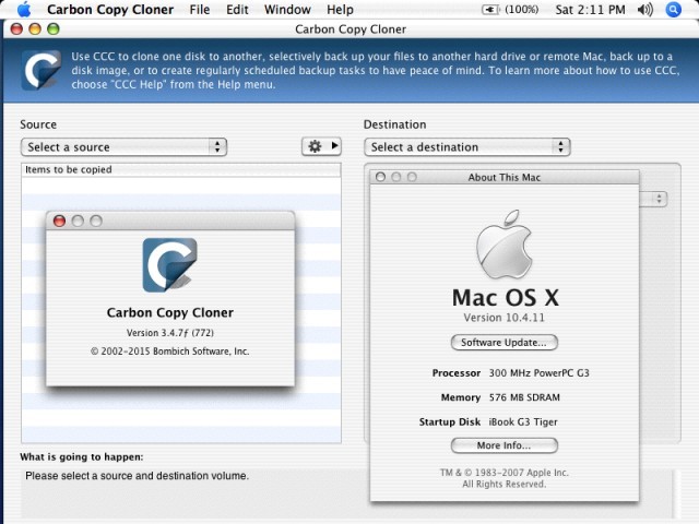 Carbon Copy Cloner 3.x (2002)
