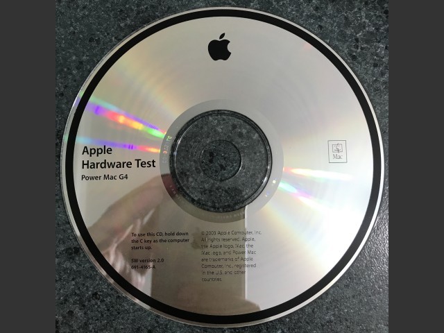 Apple Hardware Test SW v2.0 for Power Mac G4 2003 (CD) (2003)