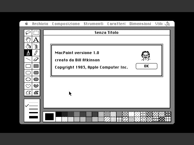 MacWrite + MacPaint 1.0 disk - Italian (1983)