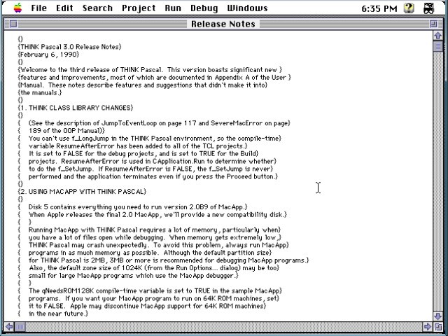 Symantec THINK Pascal 3.0 (1990)