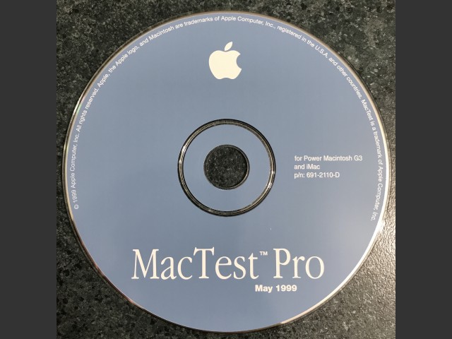 691-2110-D,,MacTest Pro - 1999.05. MacTest Pro for Power Macintosh G3 and iMac 1999 (CD) (1999)