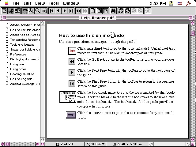 Adobe Acrobat Reader 2.1 (1994)