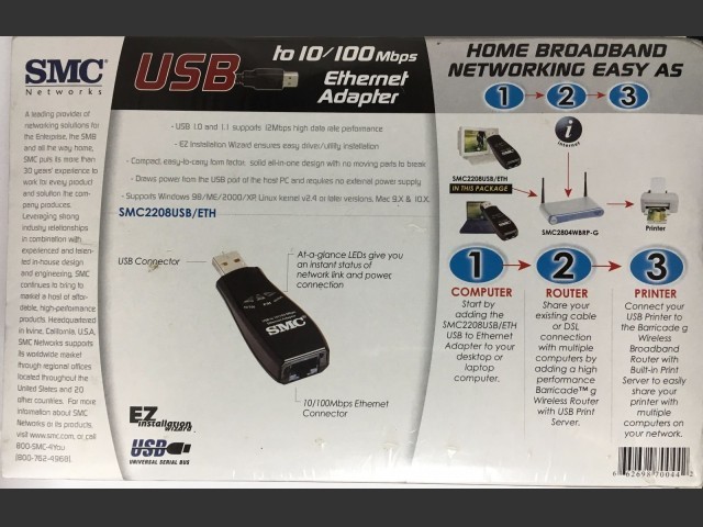 SMC 2208 USB Ethernet Driver (2004)