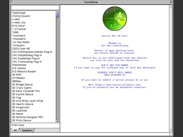 Serial View interface 