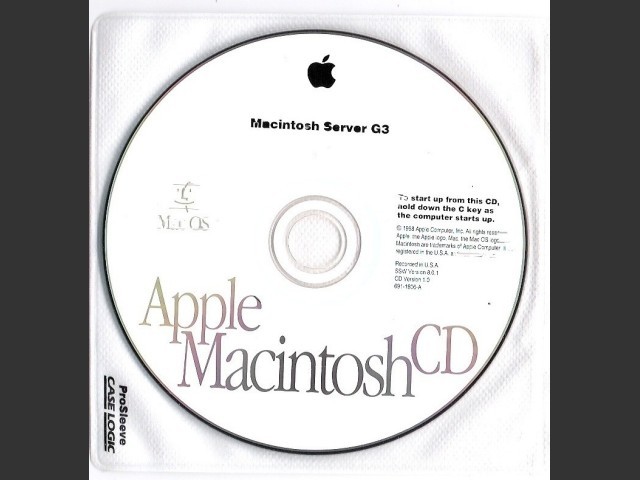Mac OS 8.0.1 (Disc 1.0) (Server G3) (691-1836-A) (CD) (1998)