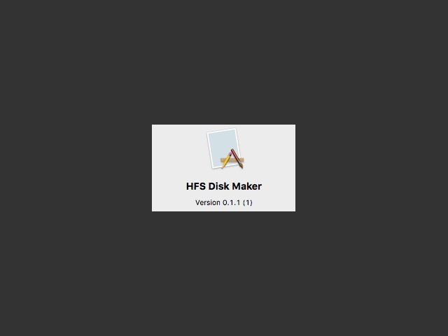 HFS Disk Maker for Intel OSX (2014)