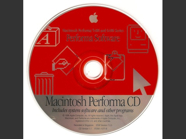 691-1377-B,FE,Macintosh Performa 5400 and 6400 Series. Includes system software and... (1996)