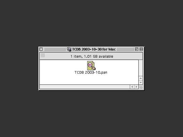 TCDB 2003-10 (Type/Creator codes database) (2003)