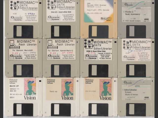 Music Disks Lot (OMS Opcode MIDI System, Studio Vision, Galaxy Plus, MidiMac + more!) (0)