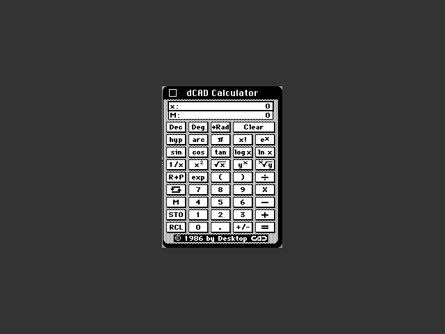 dCAD Calculator (1986)