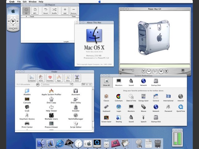 Mac OS X Public Beta build 1H39 (US) 
