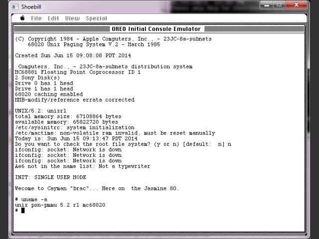A/UX (Apple UNIX for 68k) version 0.7 (1987)