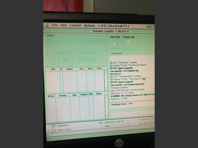 Apple Internal Disk Verification Machine Image (1997)