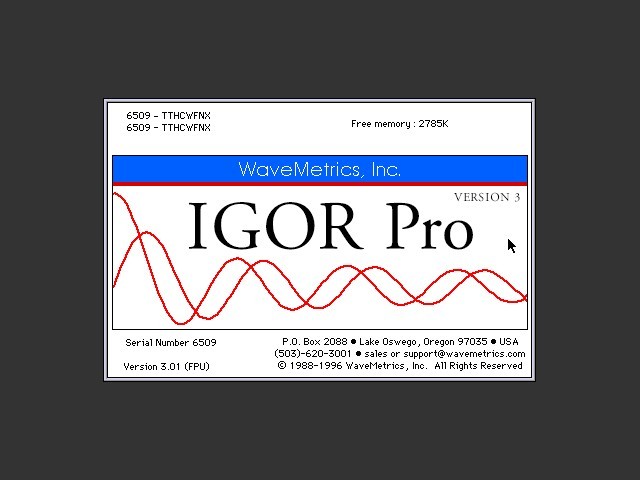 IGOR Pro 3 (1996)