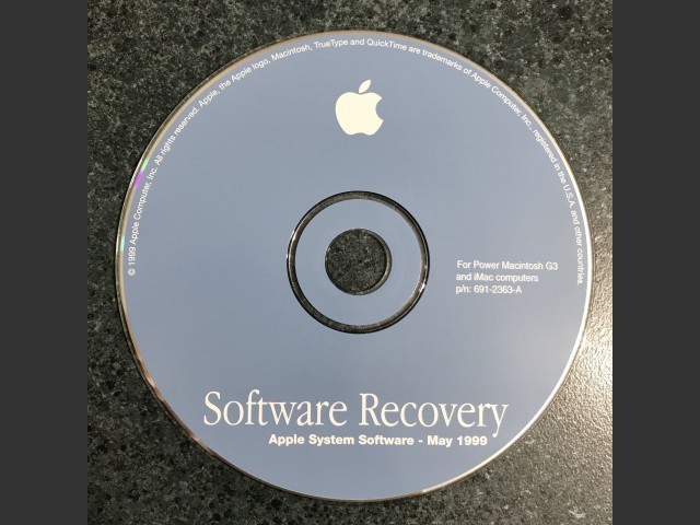 Software recovery. Apple System Software - 1999.05. Disc 1 & 2. For Power Macintosh... (1999)