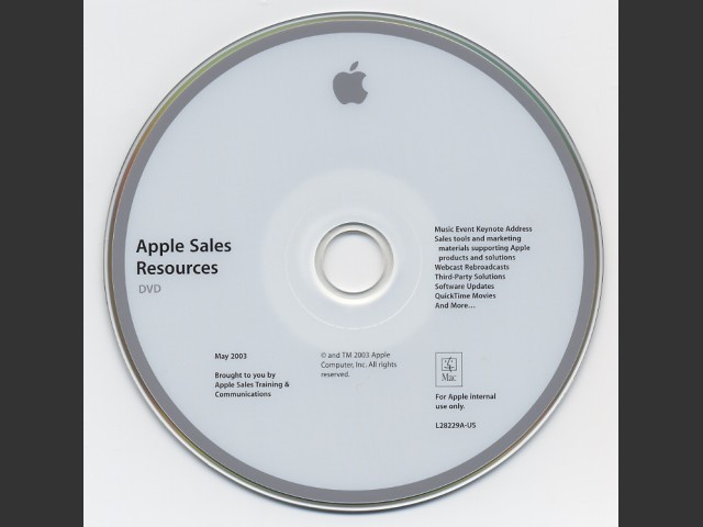 Apple Sales Resources DVD (May 2003) (2003)