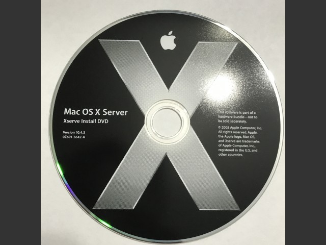 Mac OS X Server 10.4.3 (Xserve) (691-5642-A,0Z) (DVD) (2005)