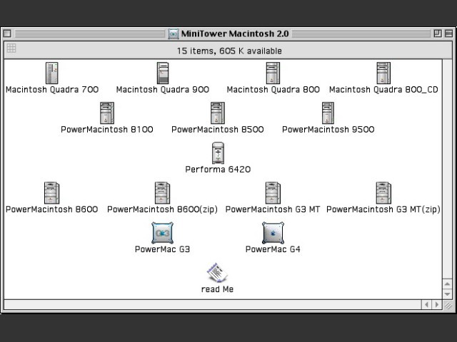 MiniTower Macintosh 2.0 icons (2001)