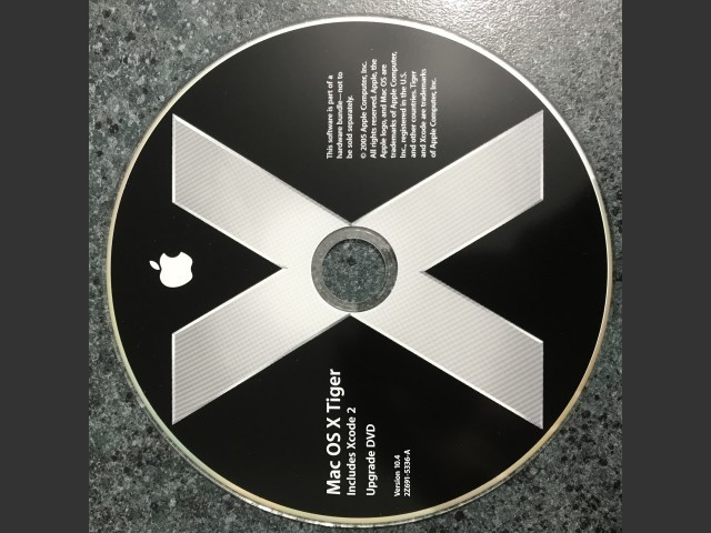 691-5336-A,2Z,Mas OS X v10.4 Tiger. Includes Xcode 2. Upgrade Disc 2005 (DVD) (2005)