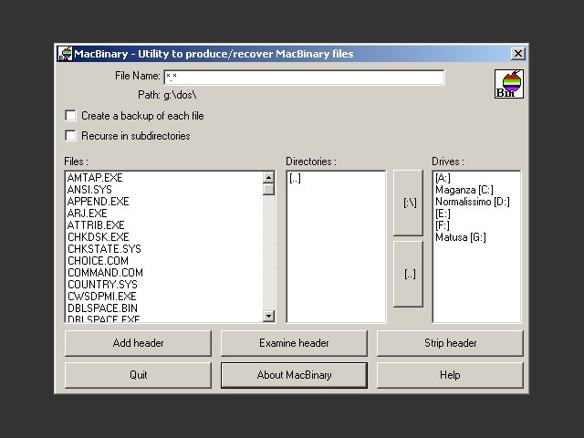 MacBinary for Windows (1999)