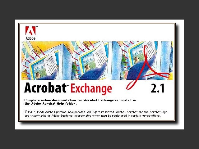 Acrobat Exchange 2.1 splash-screen 