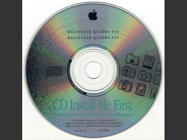 System 7.1 (Disc 1.2) (Quadra 610, 650) (CD) (1992)