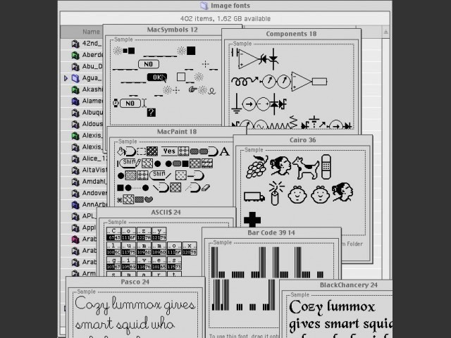 2000 Shareware Fonts for Mac (1993)