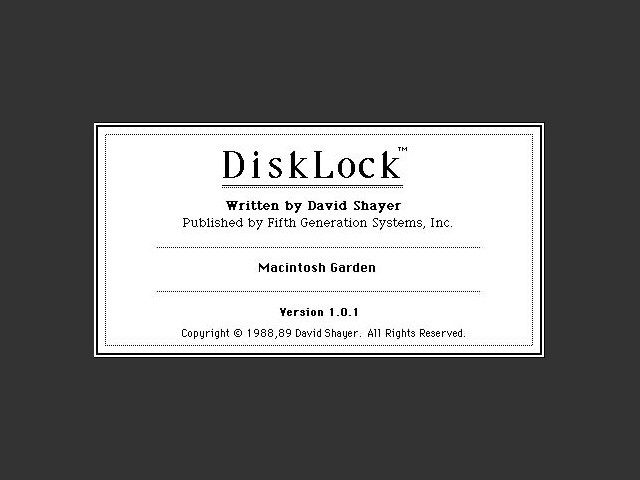 DiskLock (Fifth Generation Systems) (1988)