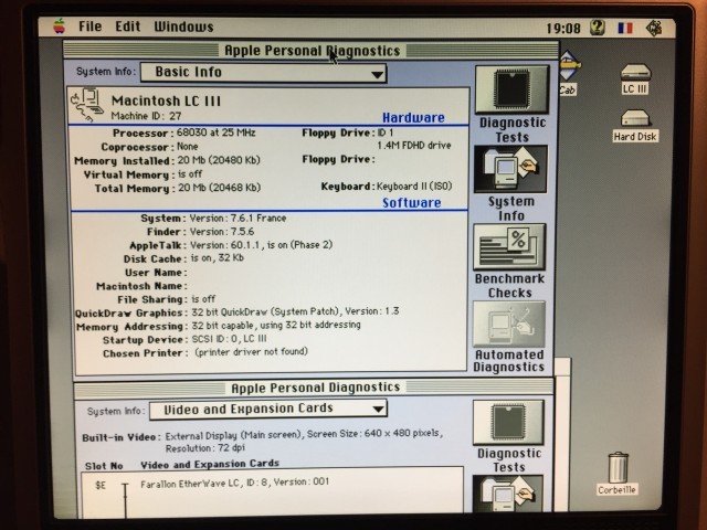 APD with Macintosh LCIII 