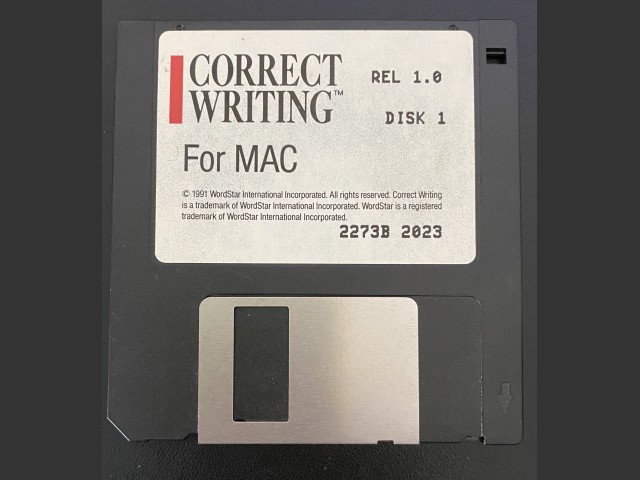 Correct Writing For Mac (1991)