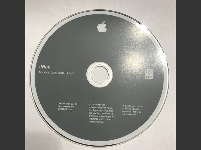 iMac Mac OS X 10.6.4 Install Disc v4.0 (DVD DL) (2010)