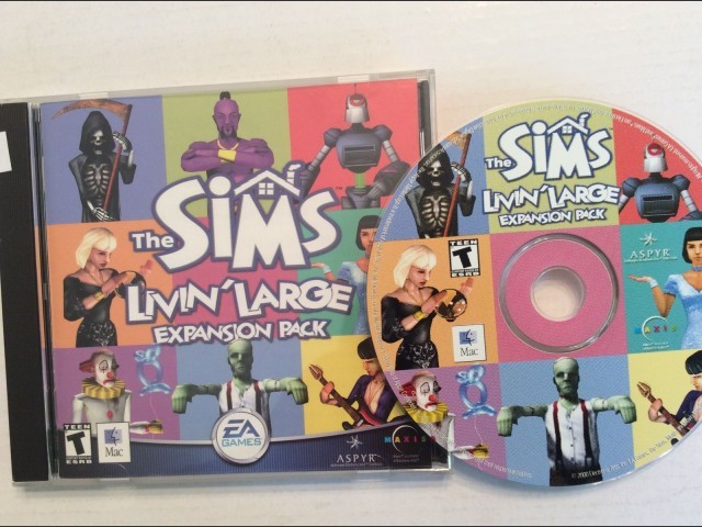 The Sims Livin' Large box cover 