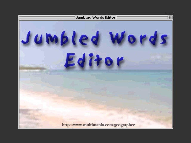 Jumbled Words Editor (2001)