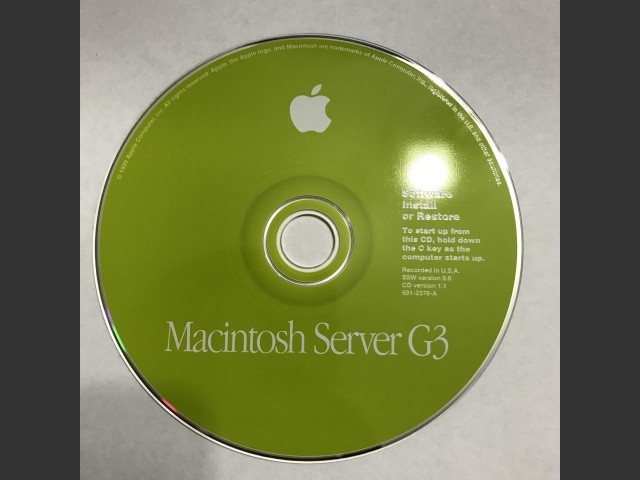 Mac OS 8.6 (Disc 1.1) (Server G3) (691-2378-A) (CD) (1999)