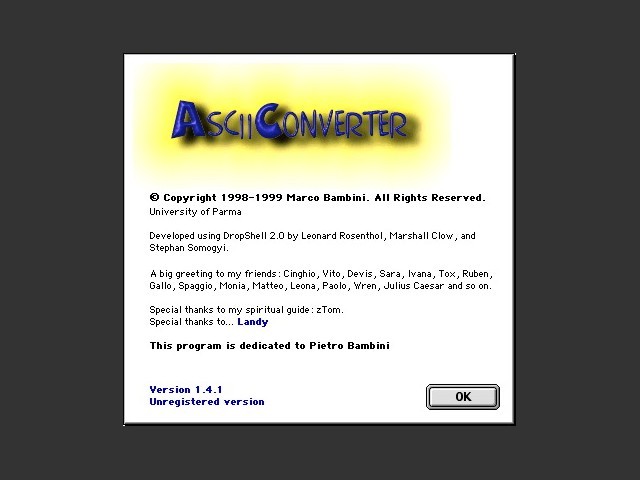 Ascii Converter 1.4.1 (1999)