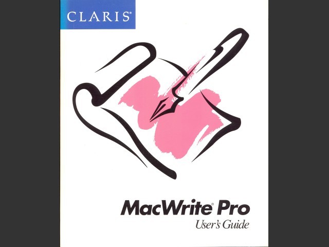 Claris MacWrite Pro 1.0v4 (ENGLISH) (1993)