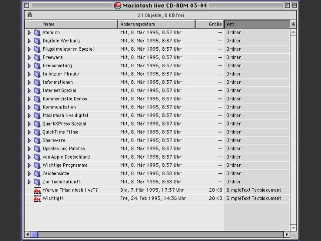 Macintosh live CD-ROM 03-04/95 (German) (1995)