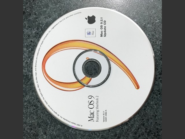 691-3362-A,1Z,Mac OS 9. Featuring Sherlock 2. Mac OS 9.2.1 UPDATE disc 2001 (CD) (2001)