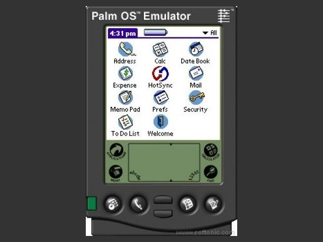 Palm OS Emulator Screen 