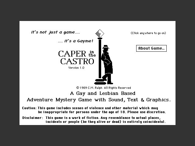 Caper in the Castro (aka Murder on Main Street) (1989)