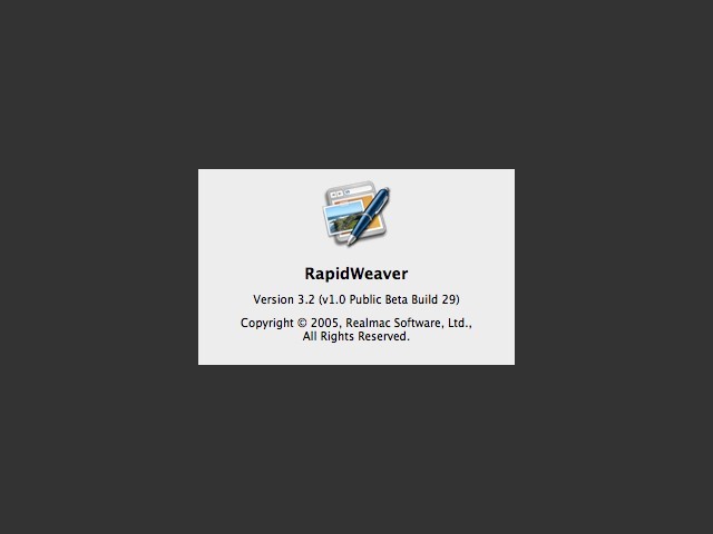 RapidWeaver 3.2 Public Beta (Demo) (2005)