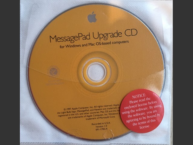 MessagePad Upgrade CD (Disc 1.0) (691-1700-A) (1997)
