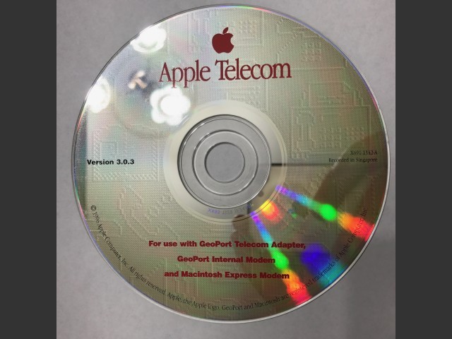 691-1342-A,X,Apple Telecom v3.0.3. For use with GeoPort Telecom Adapter, GeoPort... (1996)