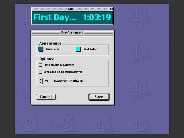 A Better How Long interface window and settings 