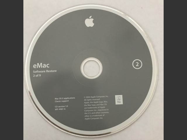 (Missing 691-4929, 691-5230) eMac Software Restore (9 CD set) Mac OS X applications &... (2002)