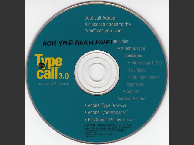 Adobe Type On Call (1993)