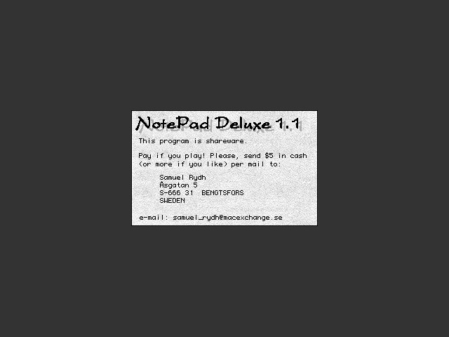 NotePad Deluxe 1.1 (1995)