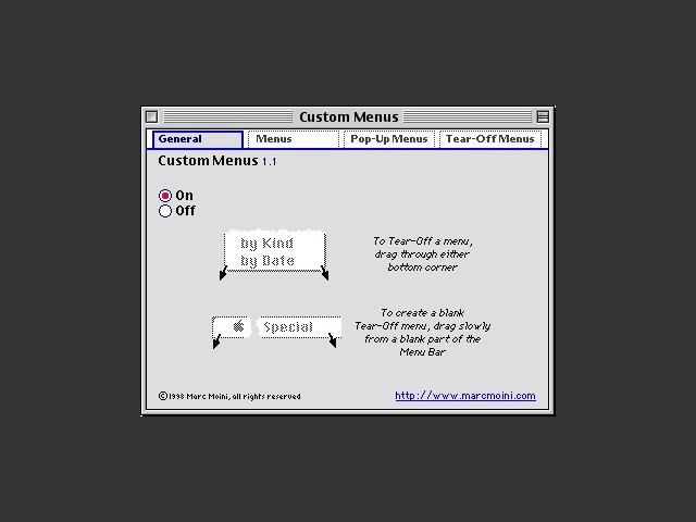 Custom Menus 1.1 (1998)