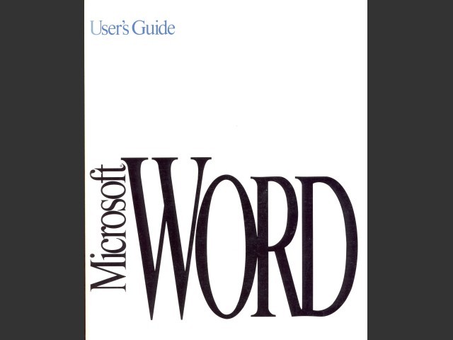 Microsoft Word 5.0 (1991)