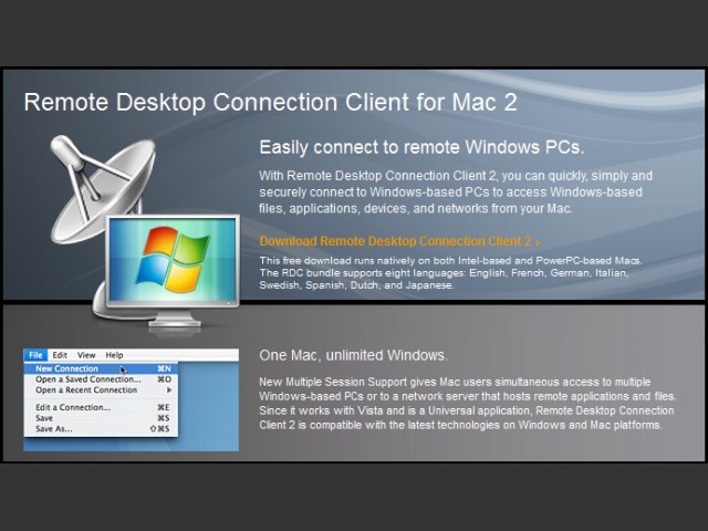 Remote Desktop Connection Client 2.0 (2009)